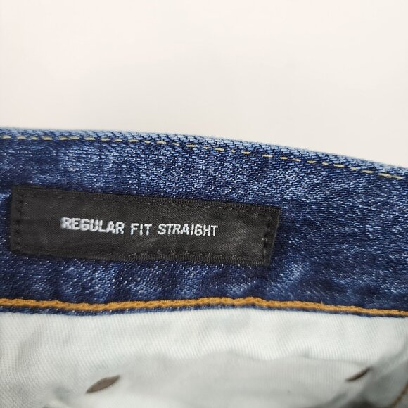 UNIQLO x Japanese JEANS Men 7 Blue Regular Fit Straight Streetwear Denim (32x30) - Picture 6 of 12